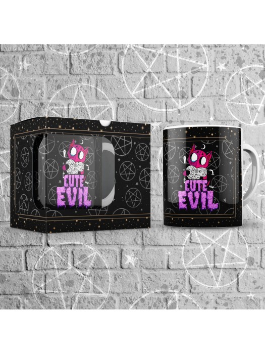 Чаша за кафе Cute Evil в кутия